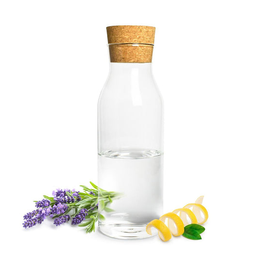 2er Set Glaskaraffe 1L Korkdeckel Wasserkaraffe Borosilikatglas Saftkrug