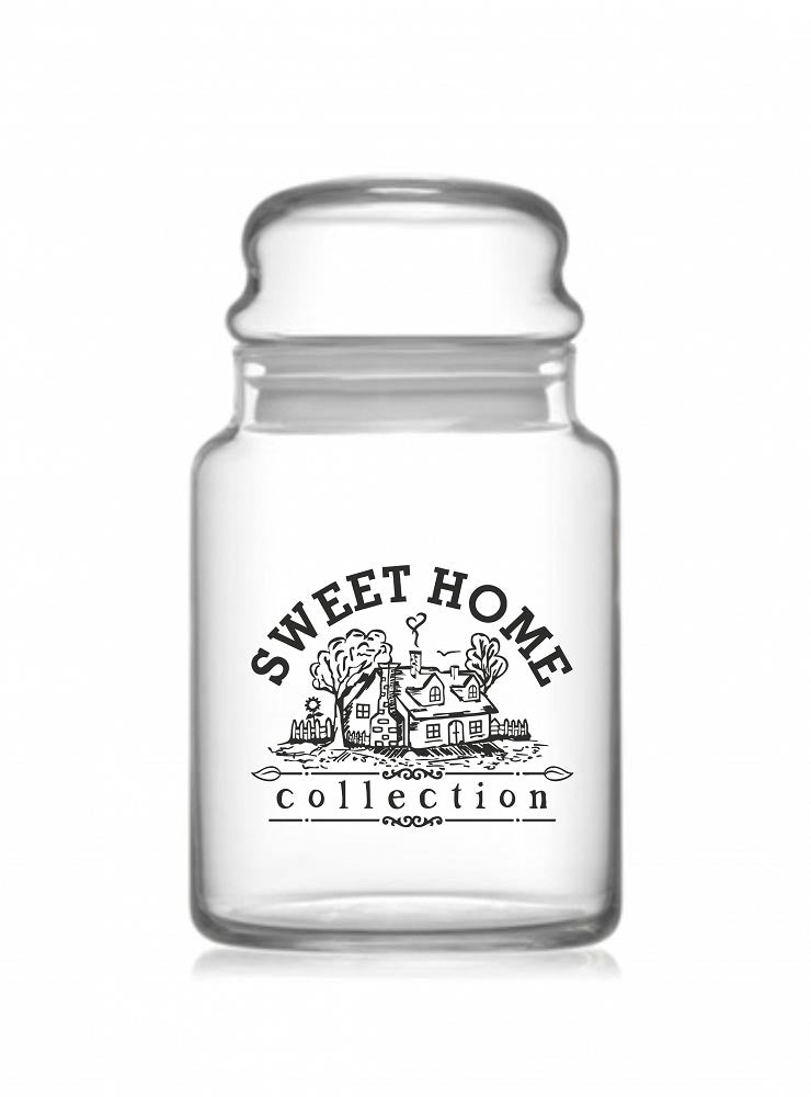 Storage jars with motif and lid, storage jars, storage jar, storage container