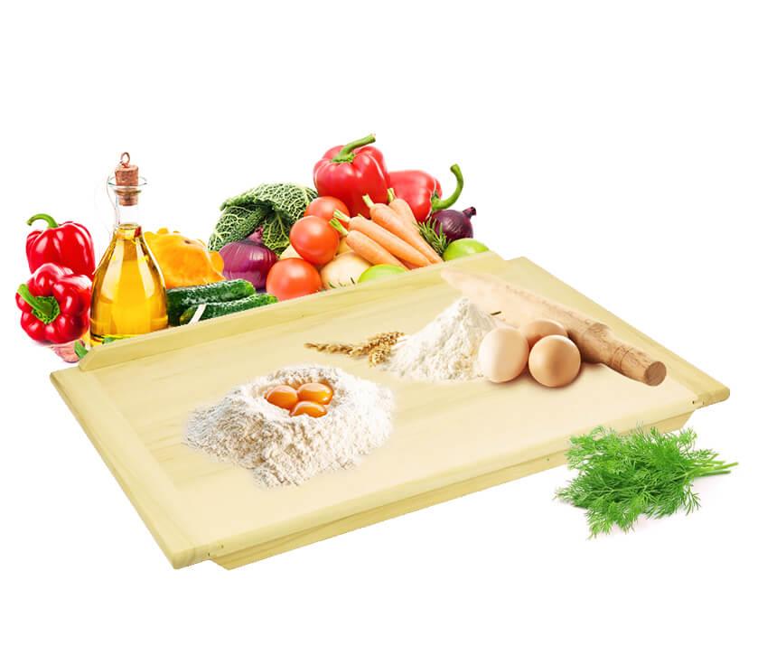 Backbrett/ Teigbrett/ Schneidebrett XXL 80x60cm aus massivem Holz