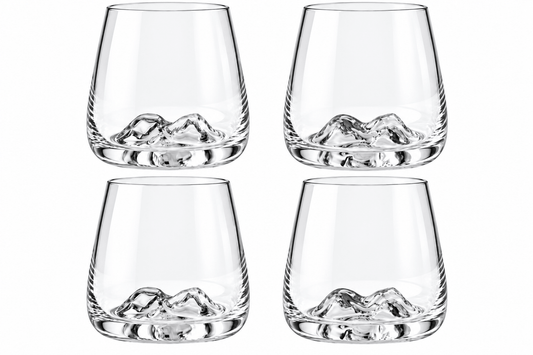 4 Trinkgläser Bergdesign 400 ml Wassergläser Cocktailgläser Whiskeygläser