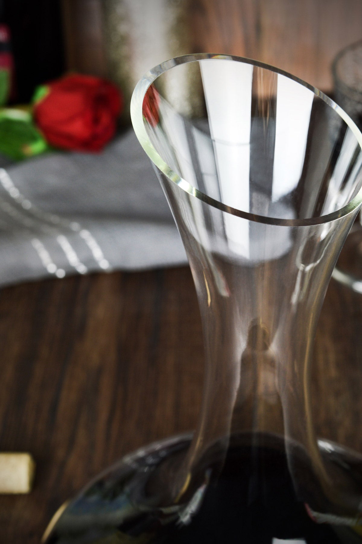 Handgemachte Weinkaraffe 1,5 Liter Dekantier Glaskaraffe Karaffe Glas