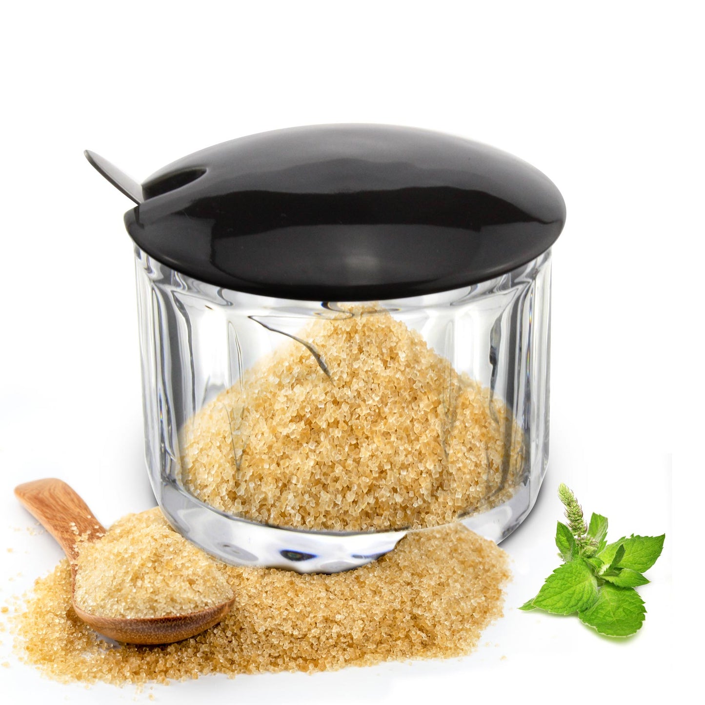 Sucrier avec couvercle + pot de rangement cuillère, pot à confiture, pot à épices, pot à parmesan