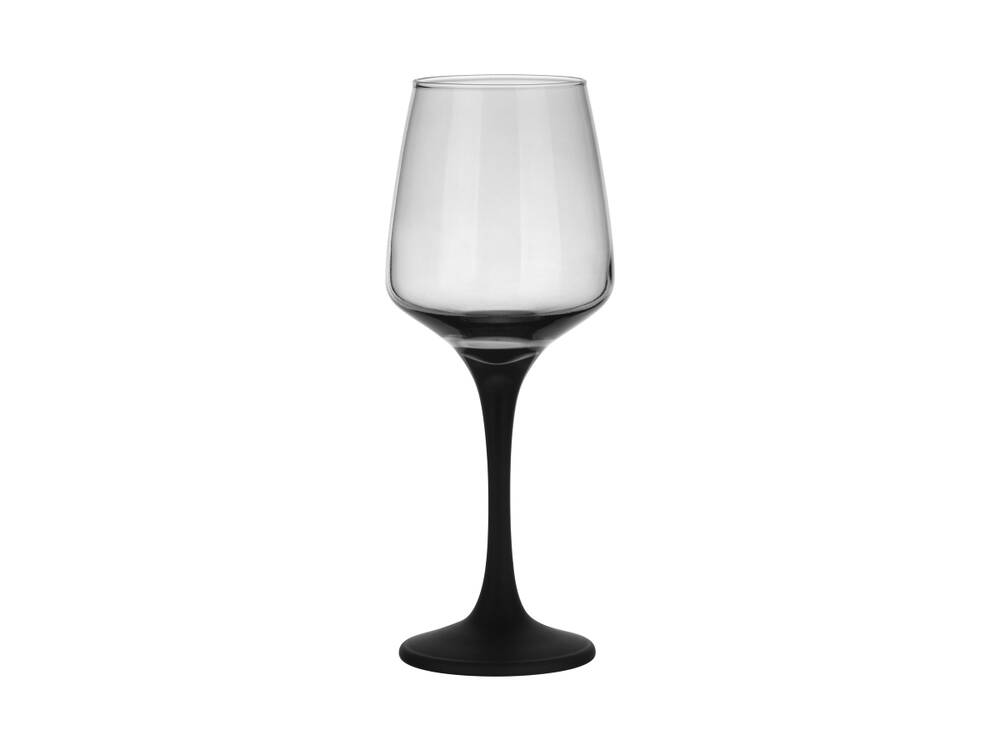 6 Weingläser 360ml mit schwarzem Stiel  Rotweingläser Weißweingläser Weinkelch