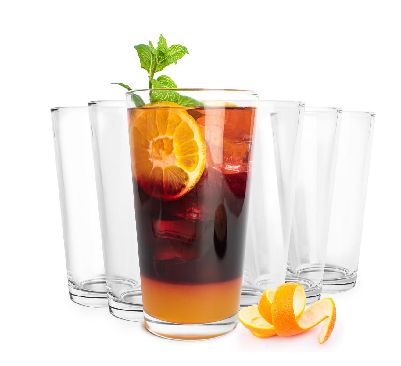 6 verres à cocktail 460ml, verres à jus, à thé, à latte macchiato, à café