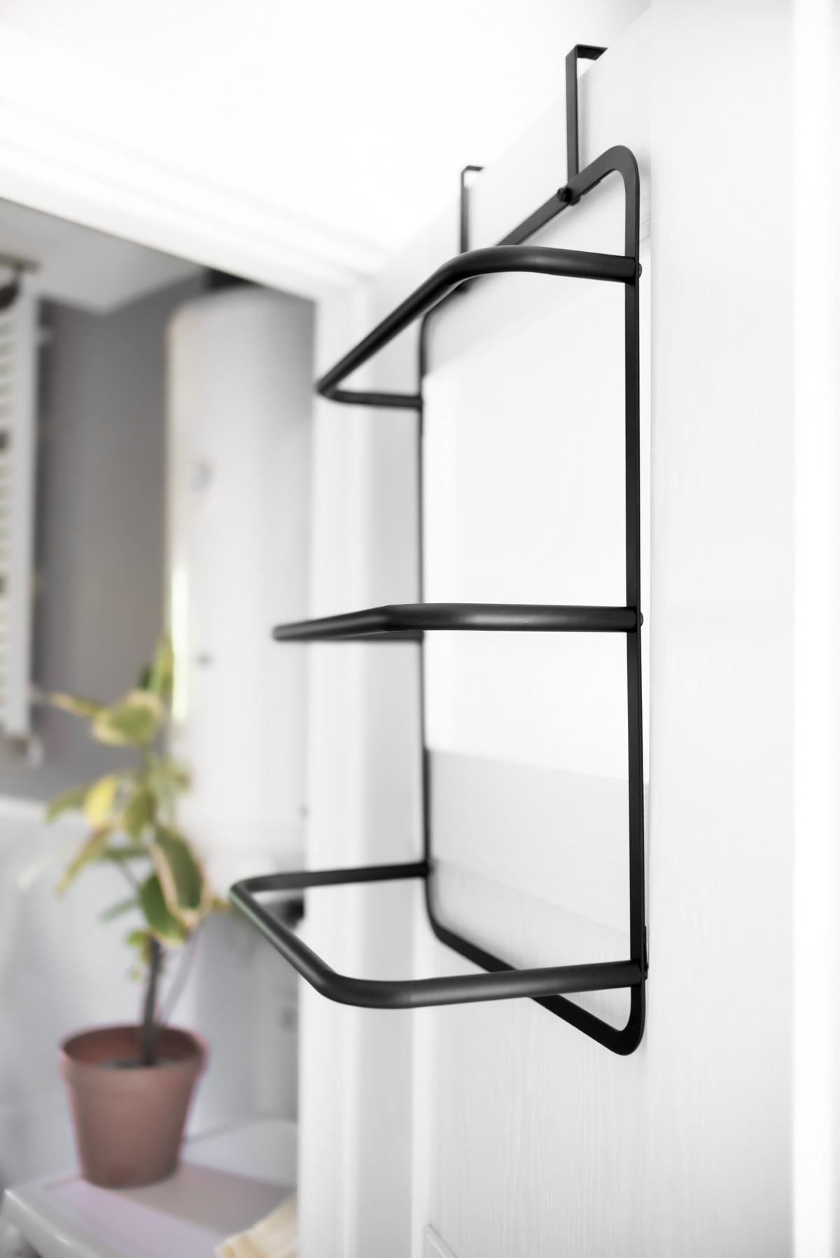 Porte-serviettes en métal, porte-serviettes, support de porte, étagère suspendue