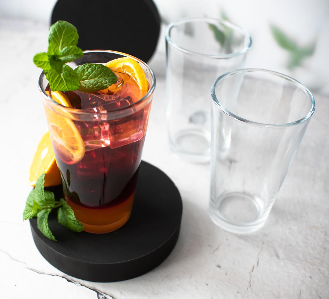 6 verres à cocktail 460ml, verres à jus, à thé, à latte macchiato, à café