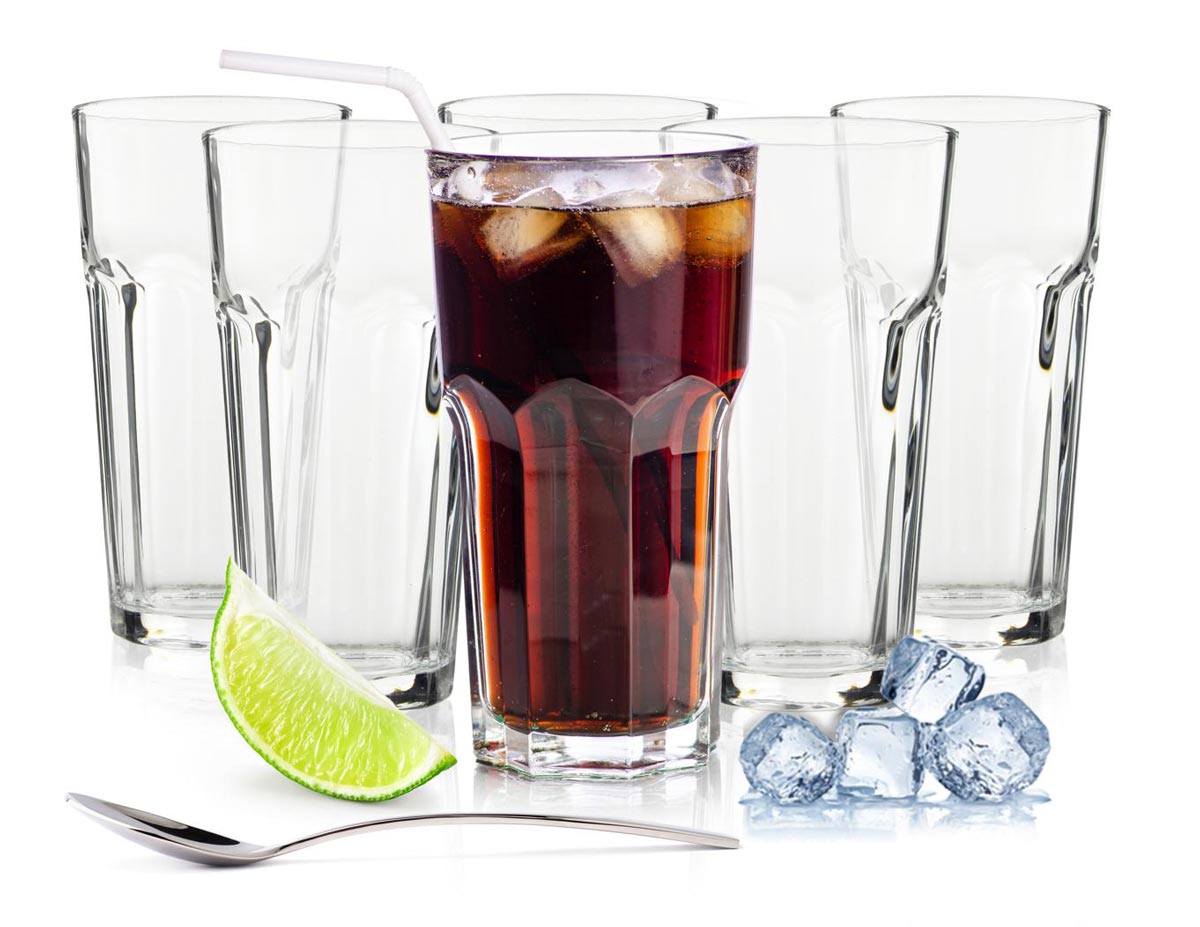 6 Cocktailgläser 420ml Caipirinha Kaffeegläser Longdrinkgläser Trinkgläser