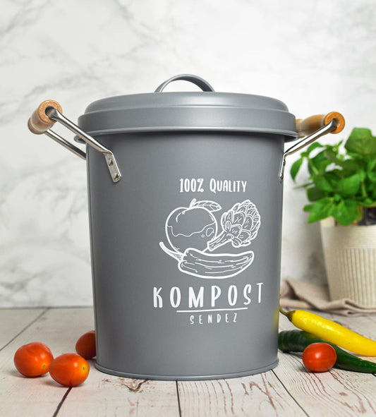 Komposteimer mit Aktivkohlefilter Kompostbehälter Mülleimer Abfalleimer