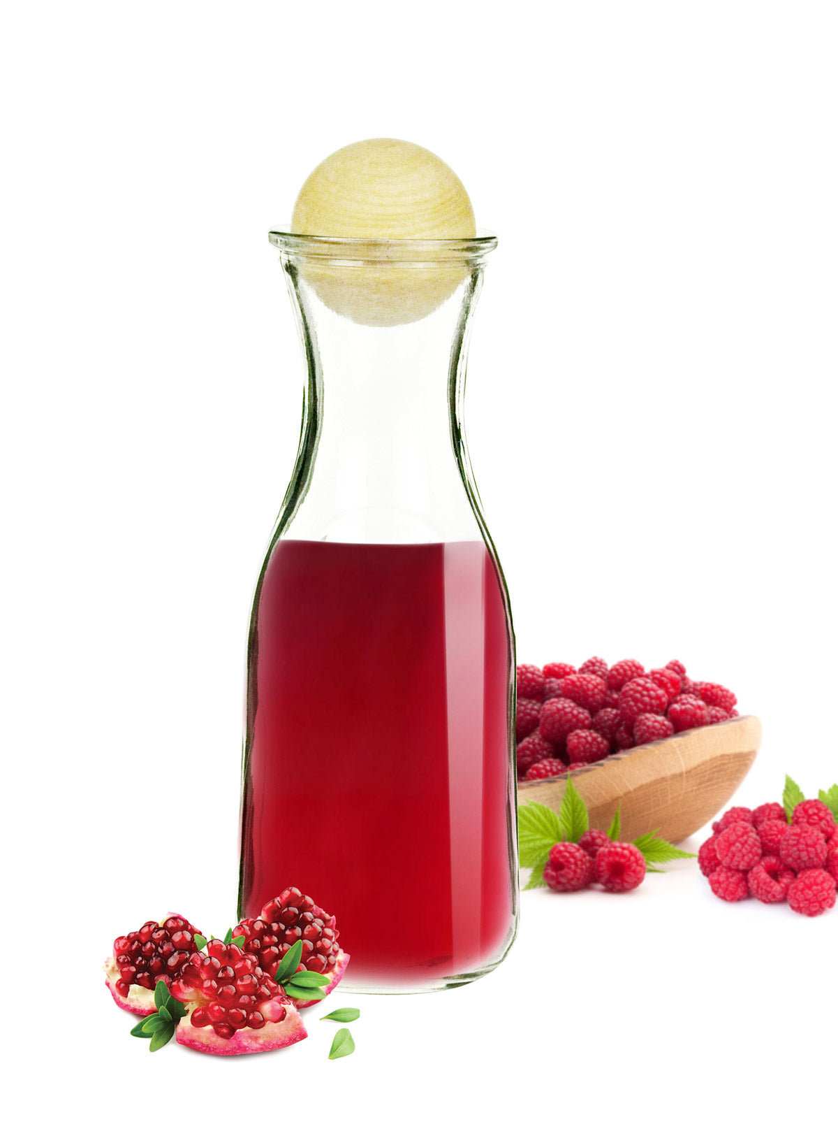 Glass carafe set with wooden stopper 270ml and 470ml wine carafe carafe water carafe decanter