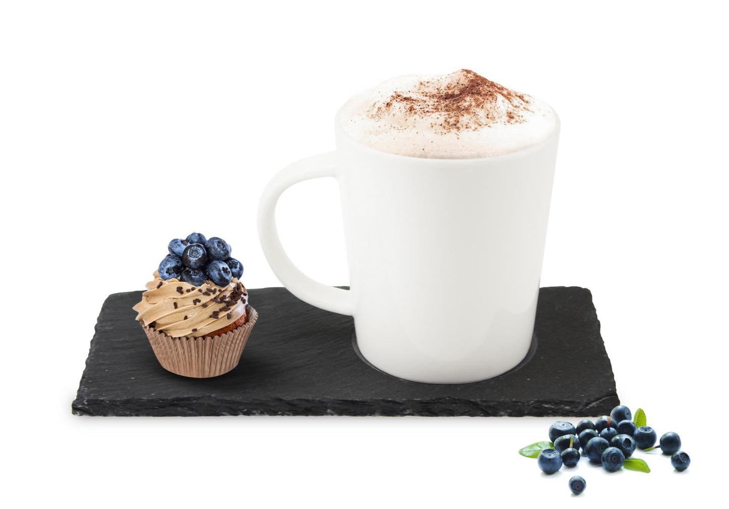 Kaffeetasse auf Schieferplatte Tasse Kaffeebecher Teetasse Becher Teebecher 1-6 Set