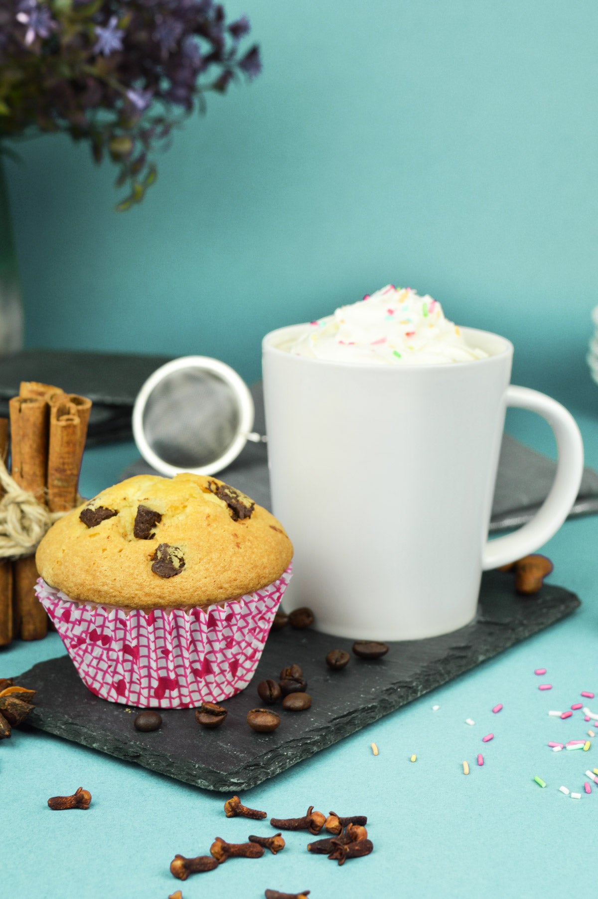 Kaffeetasse auf Schieferplatte Tasse Kaffeebecher Teetasse Becher Teebecher 1-6 Set