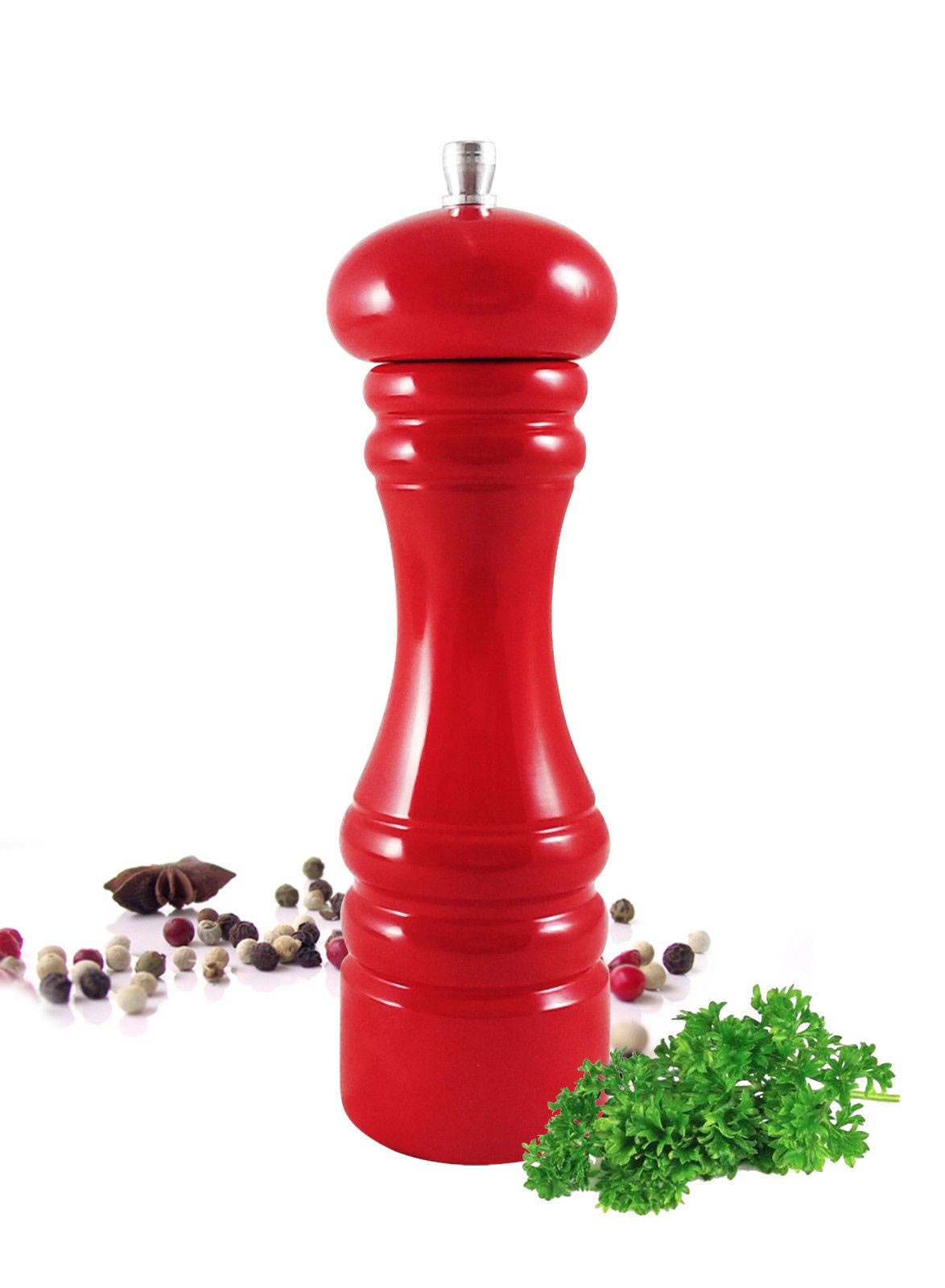 Pfeffermühle 19cm Salzmühle Gewürzmühle Hochglanz in 13 Varianten MADE IN EU