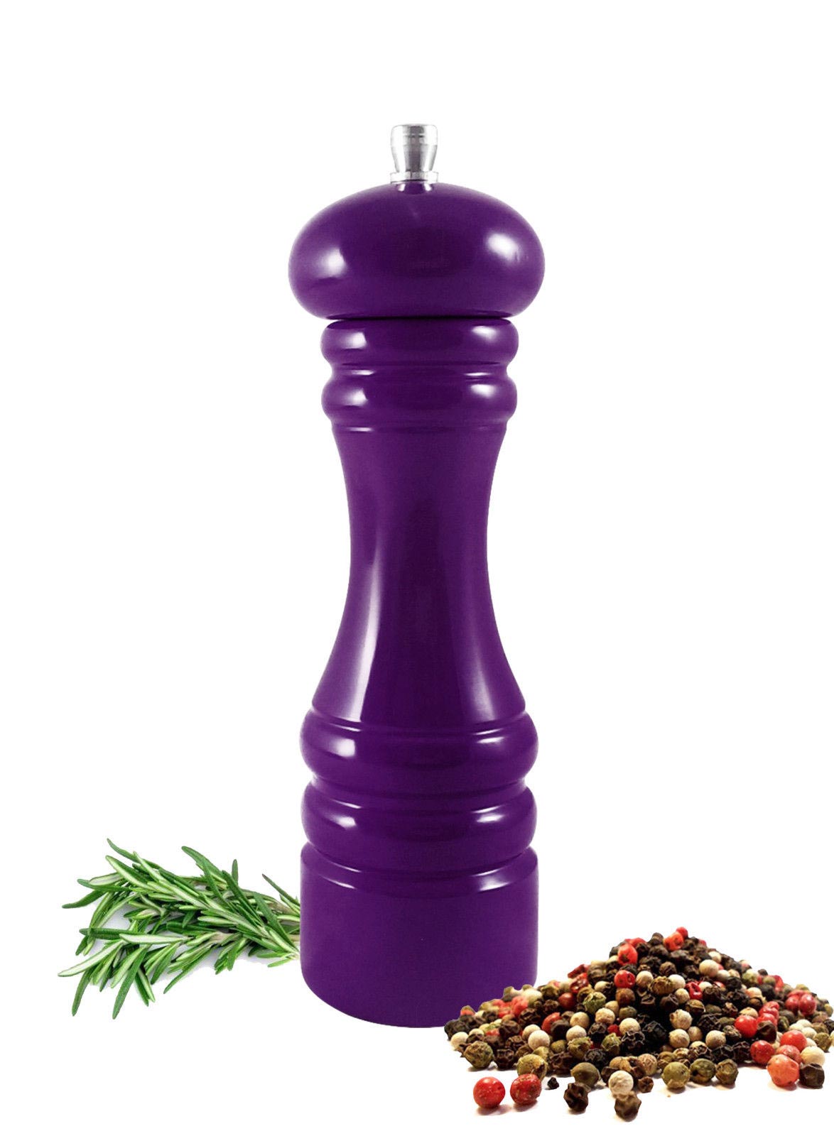 Pfeffermühle 19cm Salzmühle Gewürzmühle Hochglanz in 13 Varianten MADE IN EU
