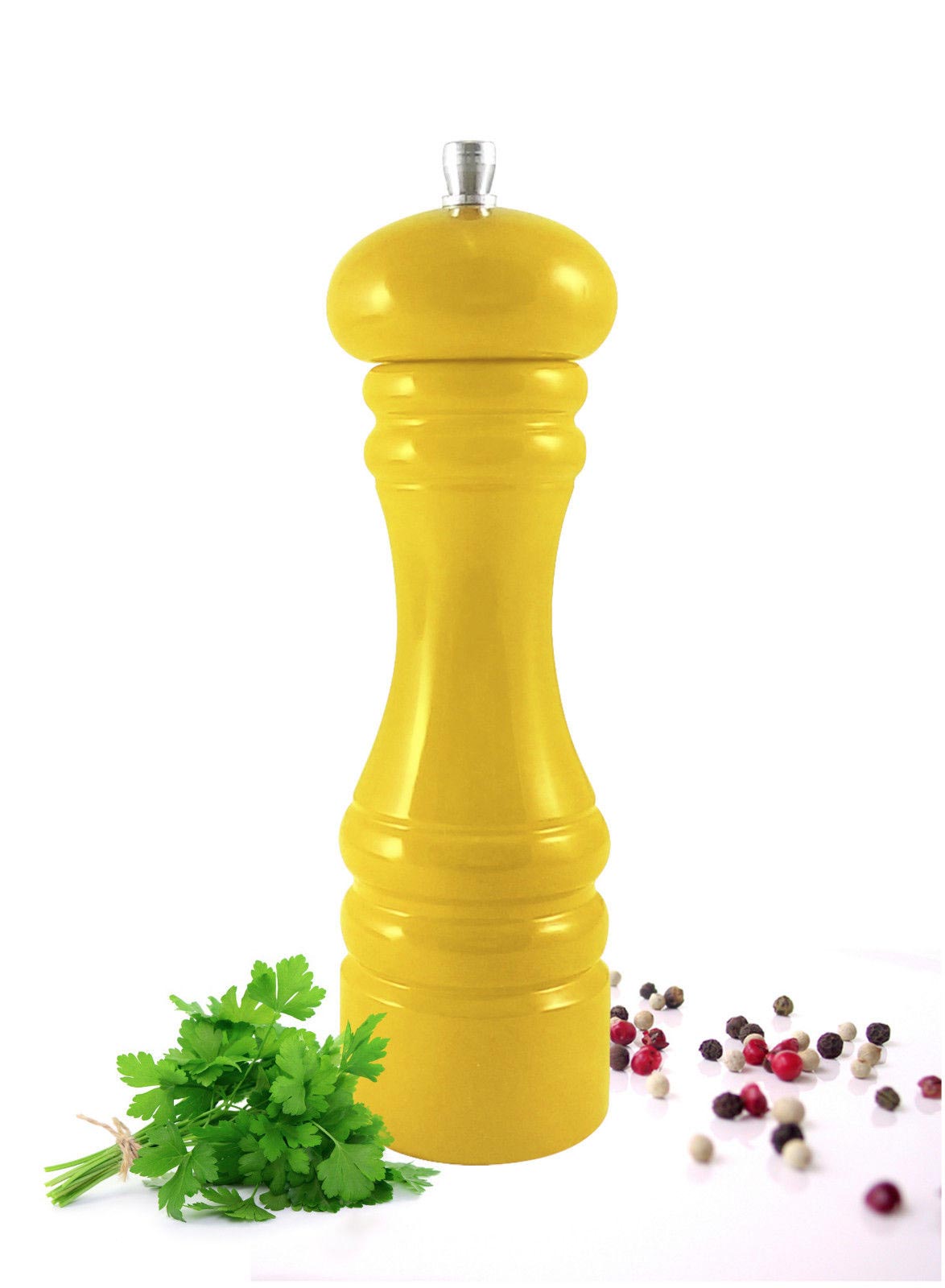 Pfeffermühle 19cm Salzmühle Gewürzmühle Hochglanz in 13 Varianten MADE IN EU